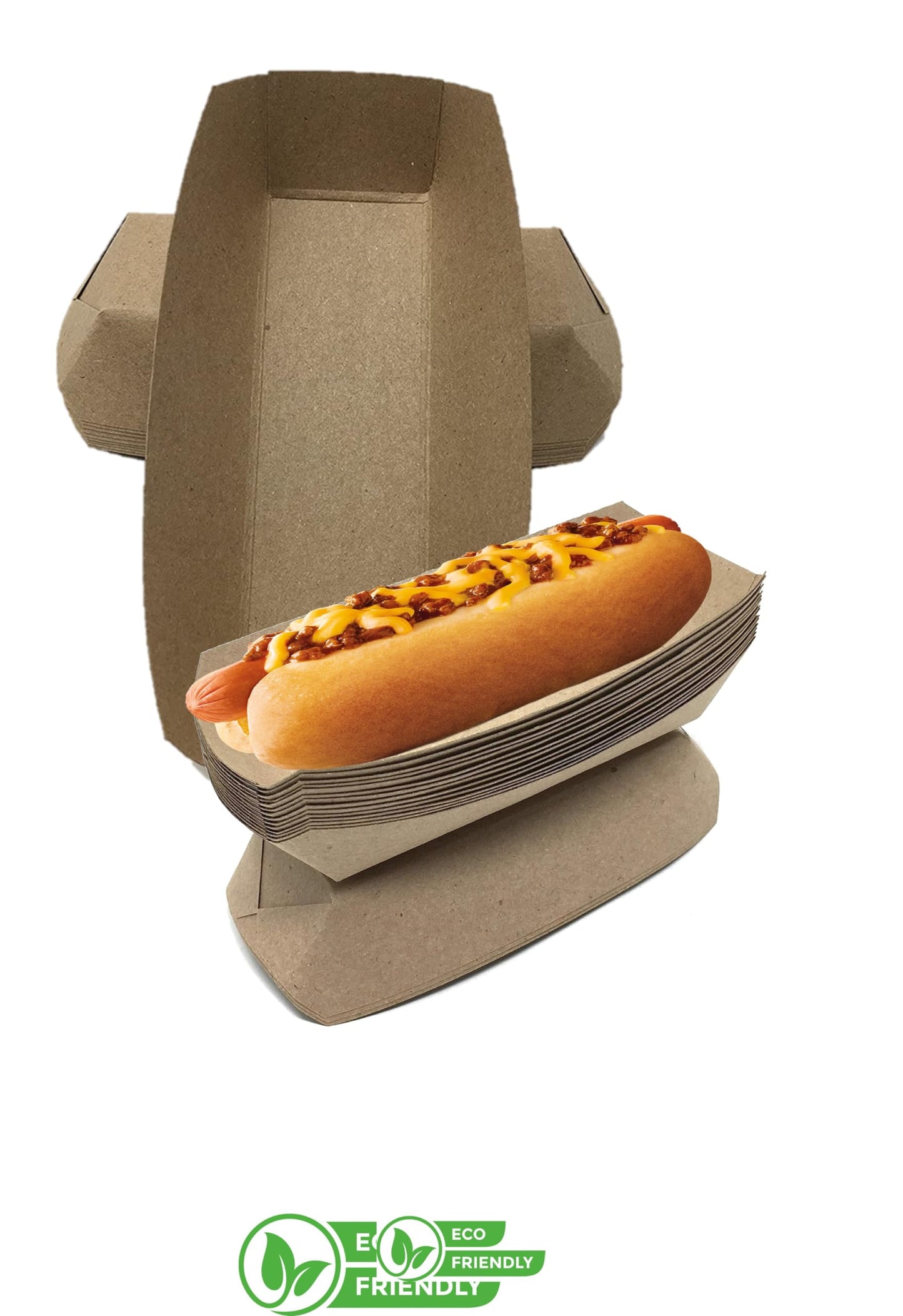 Mr Miracle 7 Inch Paper Hot Dog Tray in Red White Pattern. Disposable, Recyclable and Fully Biodegradable.