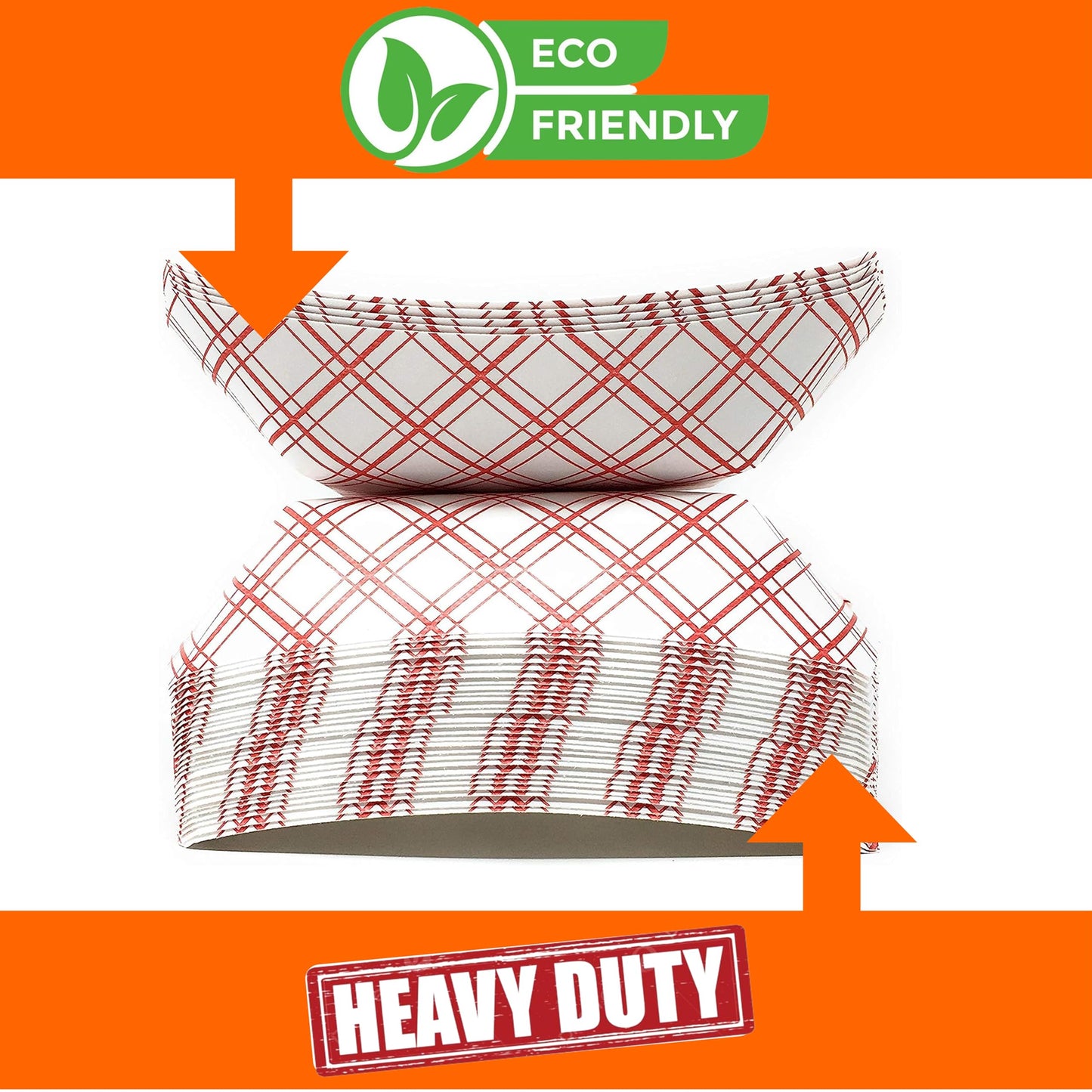 Mr Miracle Paper 1/2 Pound Food Tray. Disposable, Recyclable and Fully Biodegradable. Made in USA