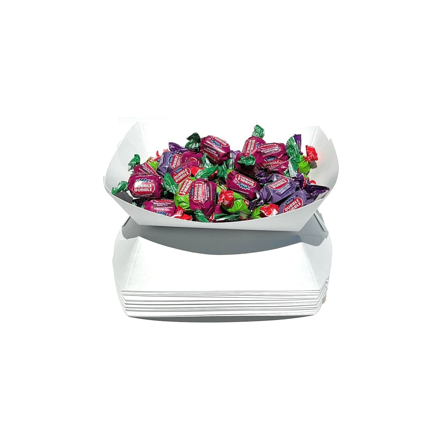 Mr Miracle Paper 1/2 Pound Food Tray. Disposable, Recyclable and Fully Biodegradable. Made in USA