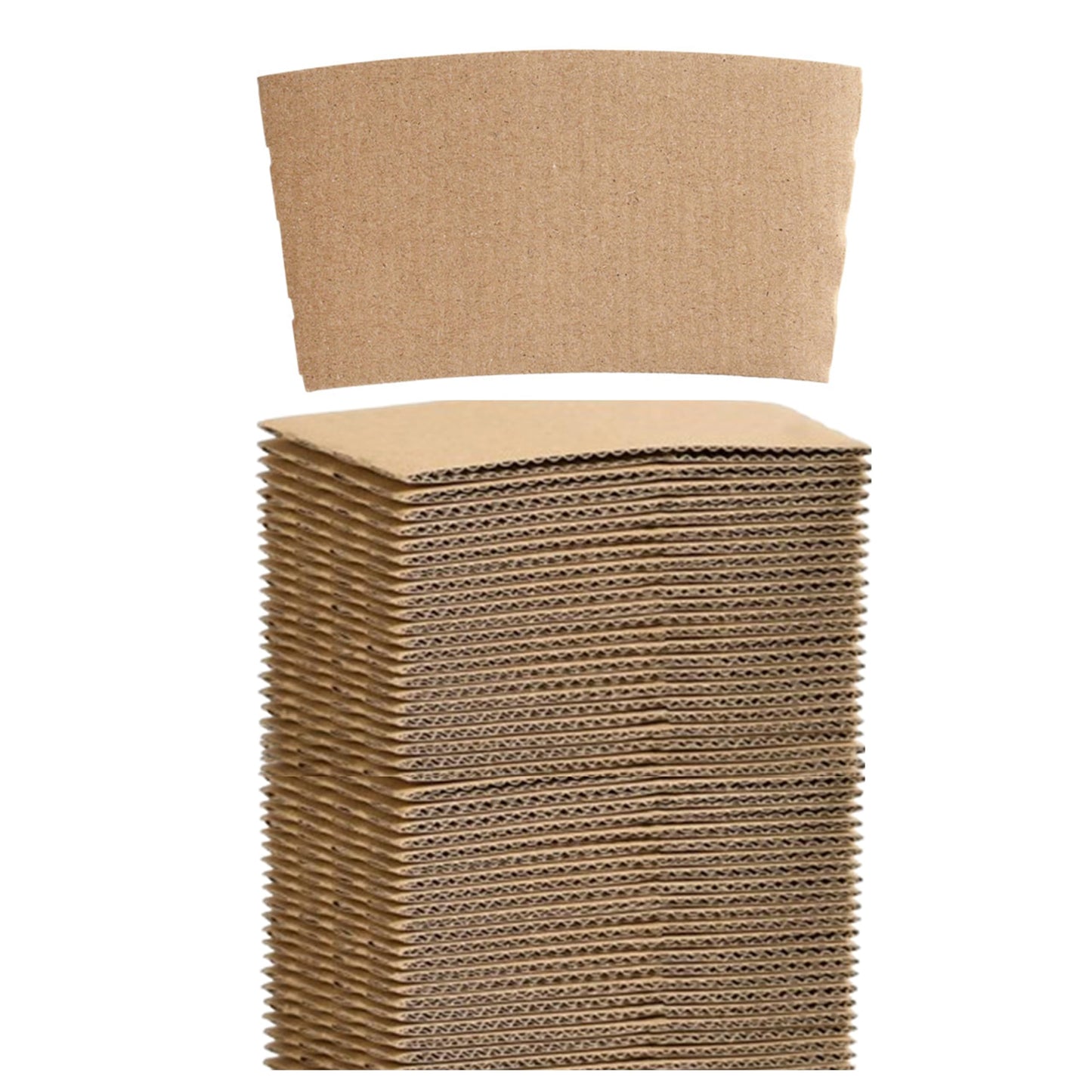 Mr Miracle Disposable Brown Coffee Sleeves - Eco-Friendly Kraft Jacket Beverage Sleeves for Paper Cups, Fits 10-20oz - Bulk Coffee Sleeves Multi Pack for Cafés & Shops