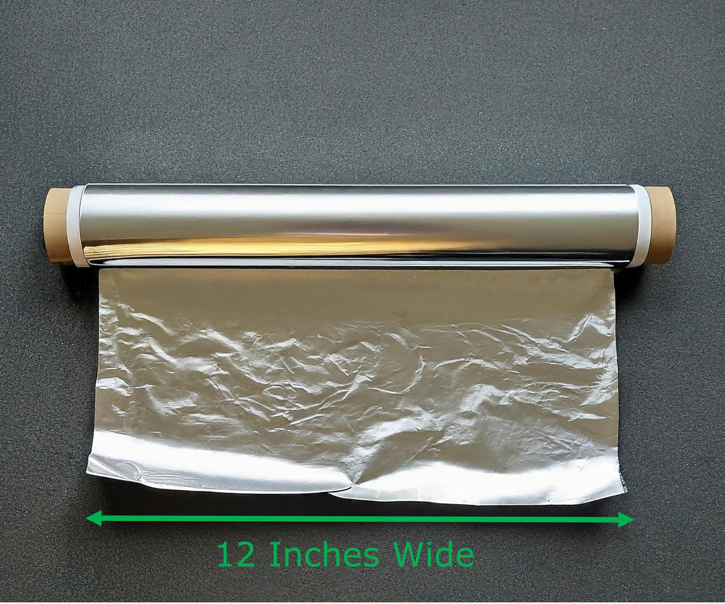 Heavy Duty Aluminum Foil Roll with Easy Tear Dispenser - 200 FT x 12 Inch Wide Tin Foil for Food Wrapping, BBQ, Grilling & Roasting - Non-Stick Aluminum Roll for Kitchen Use