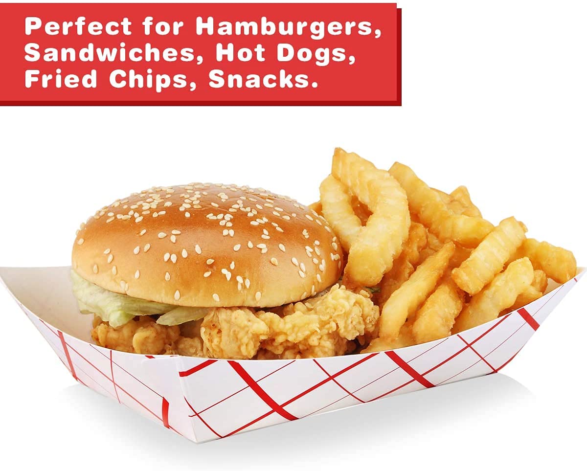 Mr Miracle Kraft Paper Food Tray. 2 Pound Size. Disposable, Recyclable and Fully Biodegradable. Made in USA