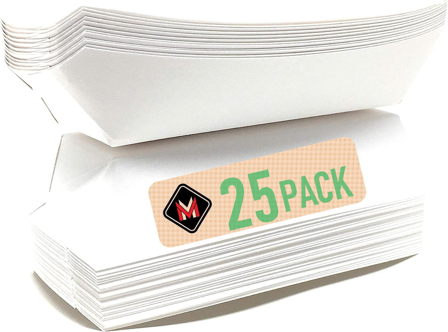 Mr Miracle 7 Inch Paper Hot Dog Tray in Red White Pattern. Disposable, Recyclable and Fully Biodegradable.