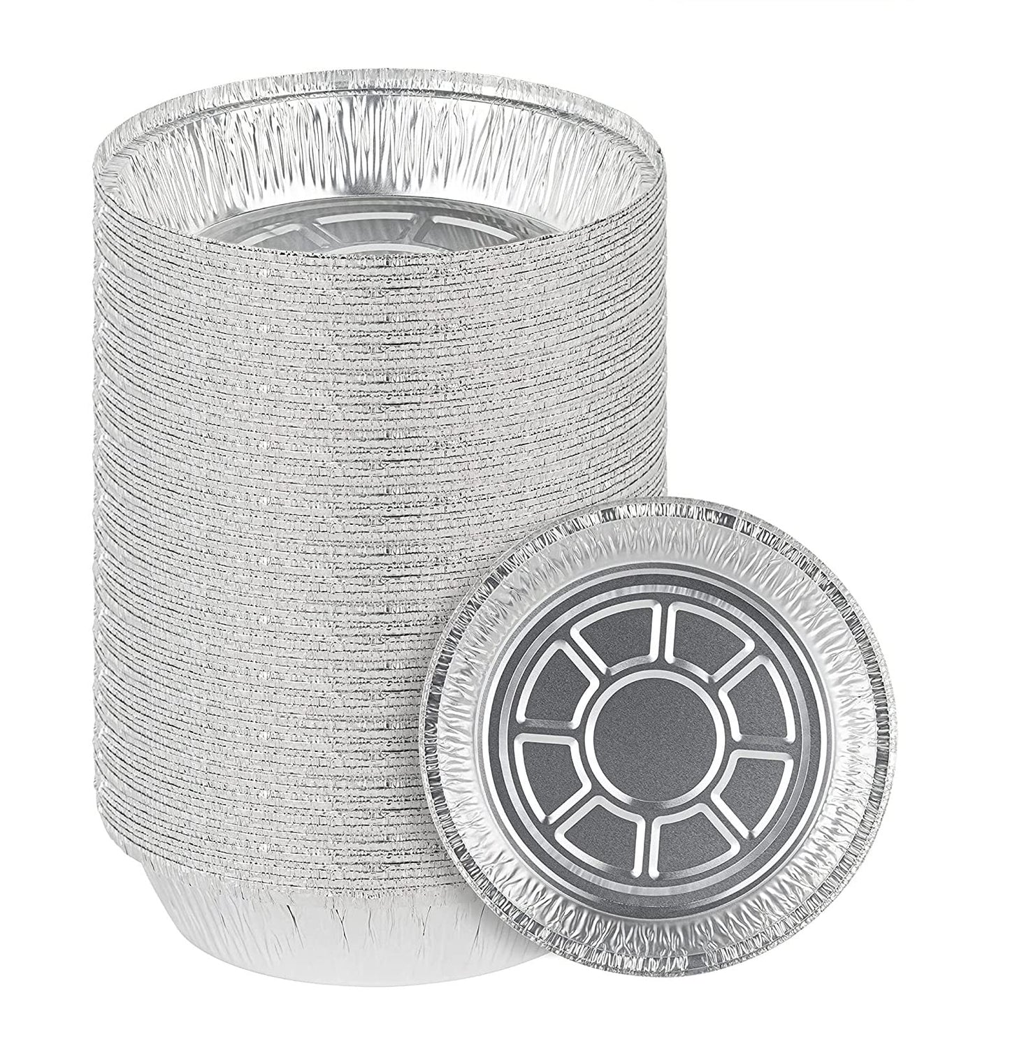 Mr Miracle Disposable Round Aluminum Foil Pans. Pack Of 50. Cakes, Breads, BBQ/Food Prep