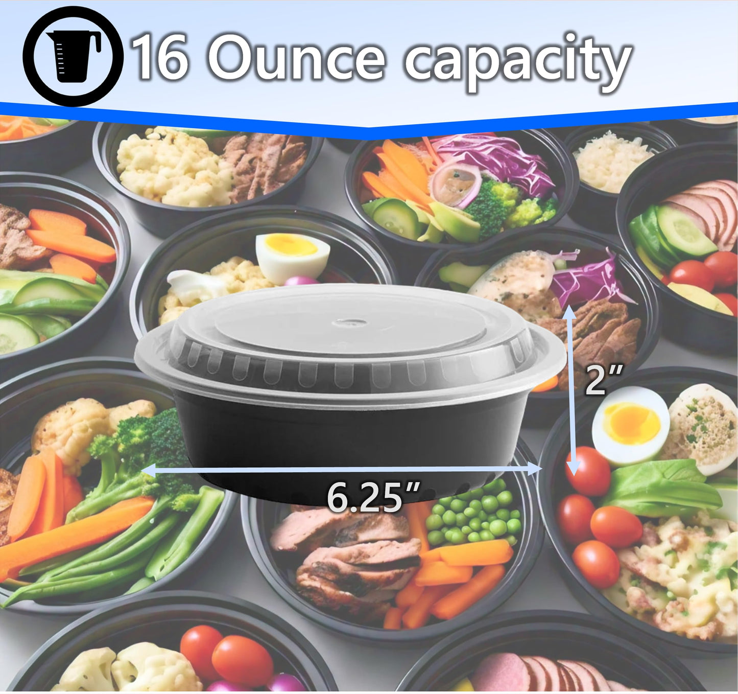 Mr Miracle Clear Plastic Takeout Containers - Durable and Sturdy Clamshell Food Boxes for To-Go and Storage Disposable Clam Shell Containers, Bulk Pack - Easy Open Hinge Design