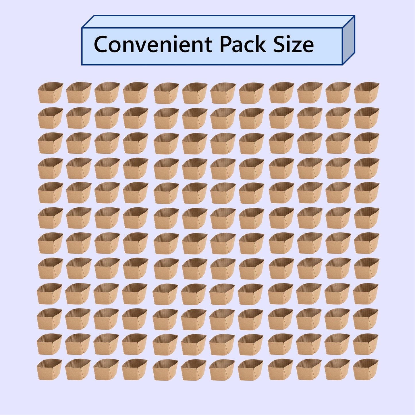 Mr Miracle Disposable Brown Coffee Sleeves - Eco-Friendly Kraft Jacket Beverage Sleeves for Paper Cups, Fits 10-20oz - Bulk Coffee Sleeves Multi Pack for Cafés & Shops