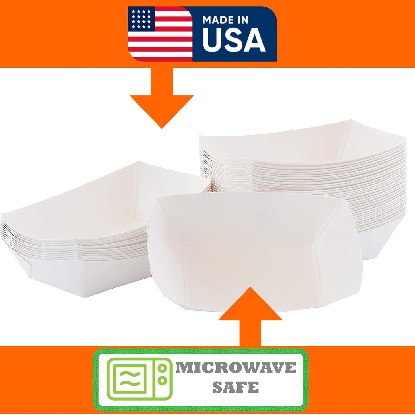 Mr. Miracle White and Red Paper Food Tray. 2.5-Pound Size
