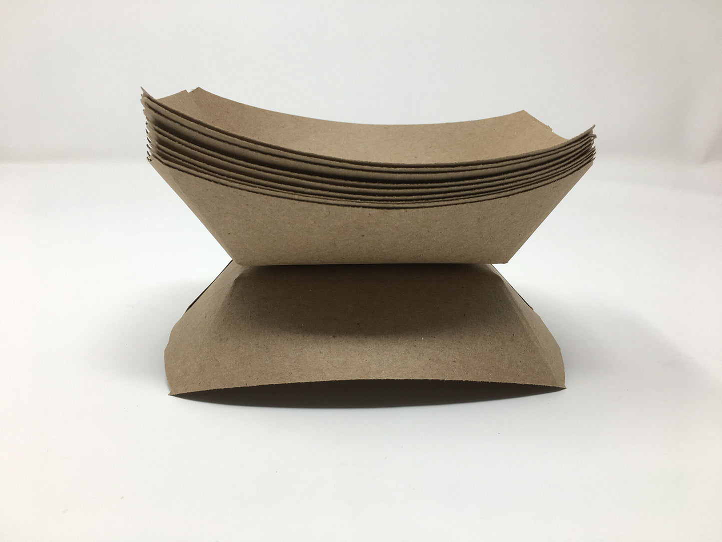 Mr Miracle White and Red Paper Food Tray. 1-Pound Size. Disposable, Recyclable and Fully Biodegradable. Made in USA