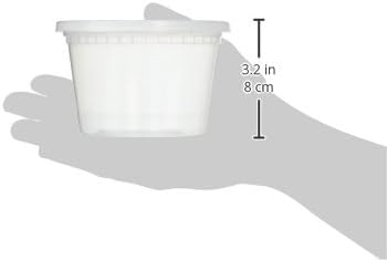 Mr. Miracle 16 Oz Food and Multi-Purpose Plastic Deli Containers with Matching Lids. Sealable. Non-Leaking. Microwavable, Freezer and Dishwasher Safe