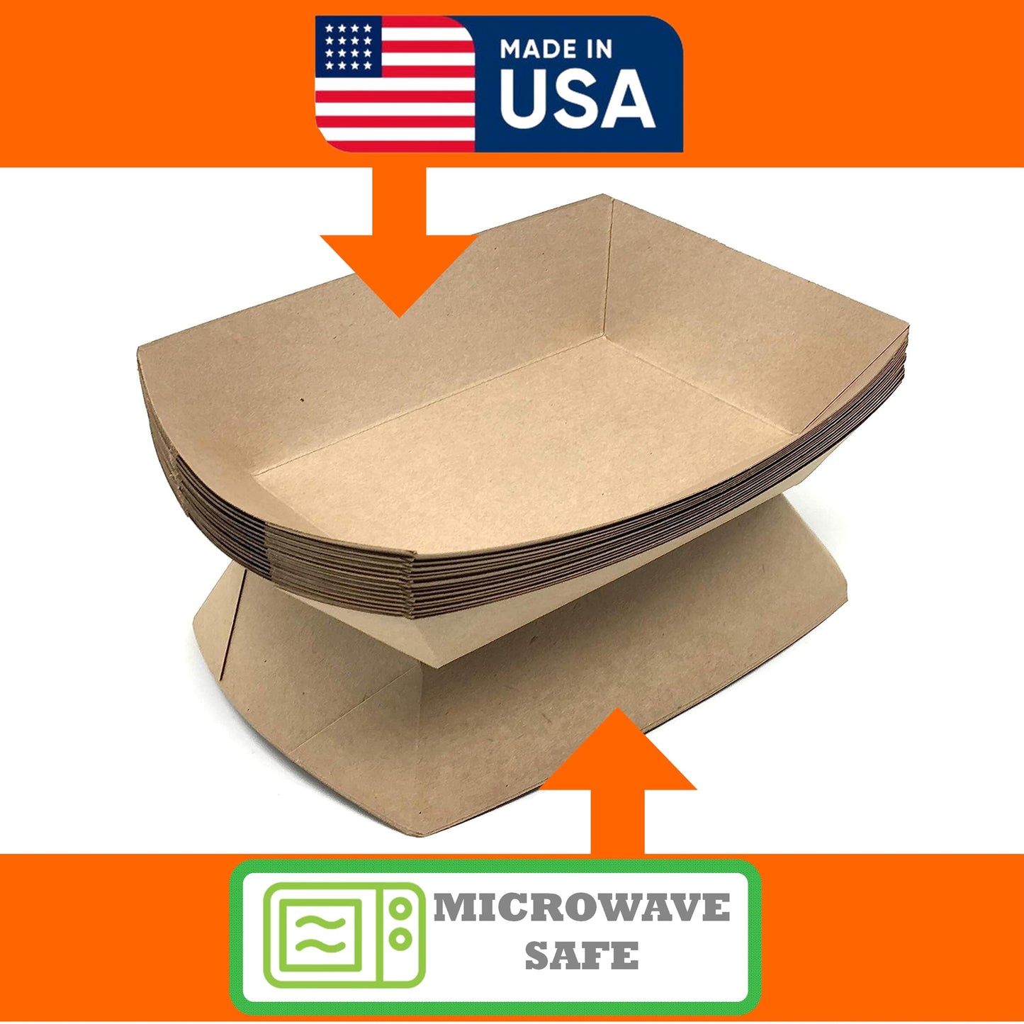 Mr. Miracle White and Red Paper Food Tray. 2.5-Pound Size