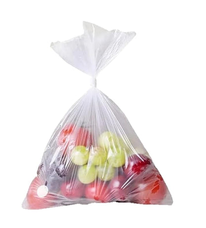 Mr Miracle Plastic Produce Bags for Food Storage - 12"x20" Clear Grocery Bag for Fruits, Vegetables, Bread - Easy Peel-Off Design, Continuous Roll, 1.75" Core, Pack of 350 Bags [1 roll]