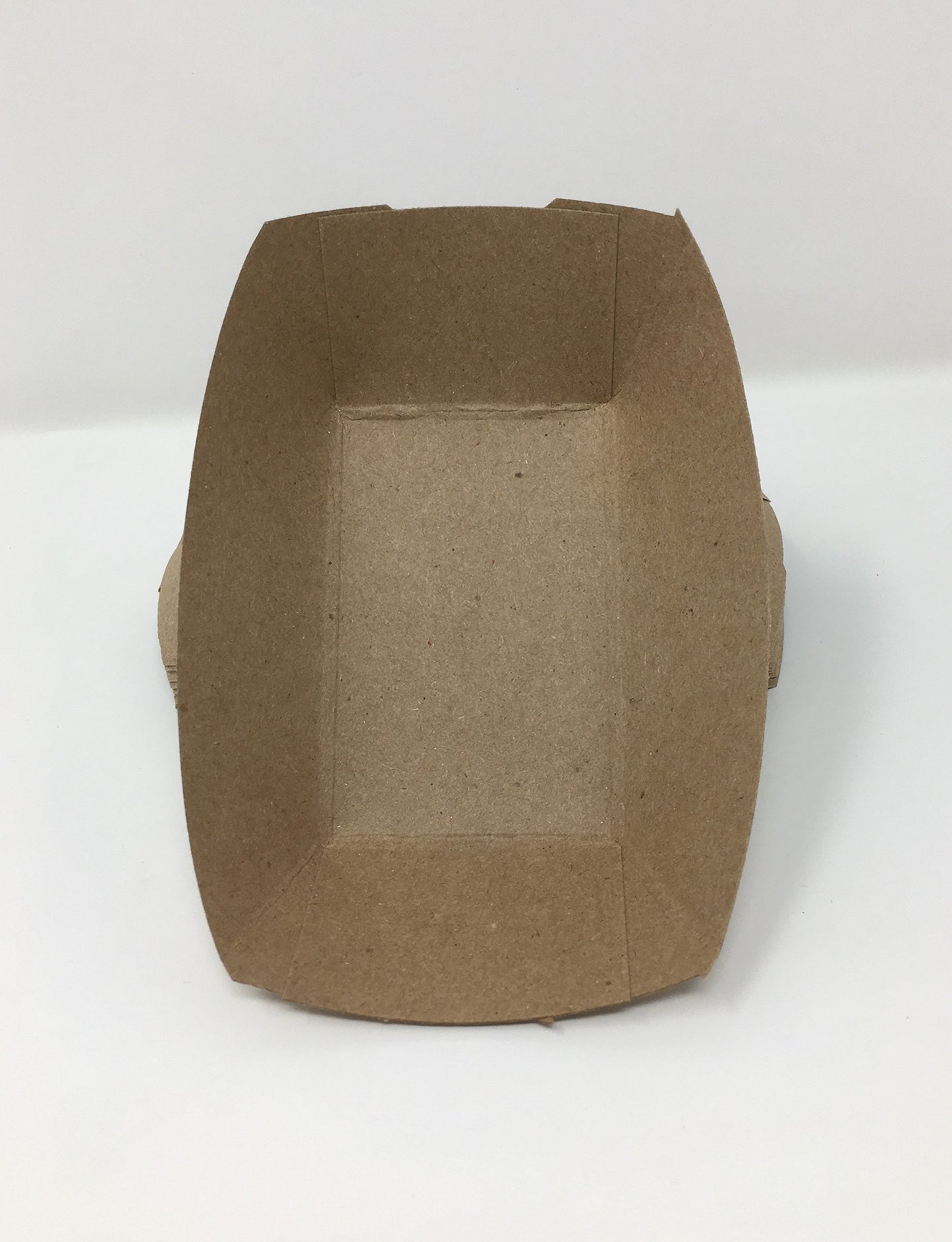 Mr Miracle White and Red Paper Food Tray. 1-Pound Size. Disposable, Recyclable and Fully Biodegradable. Made in USA