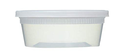 Mr. Miracle 16 Oz Food and Multi-Purpose Plastic Deli Containers with Matching Lids. Sealable. Non-Leaking. Microwavable, Freezer and Dishwasher Safe