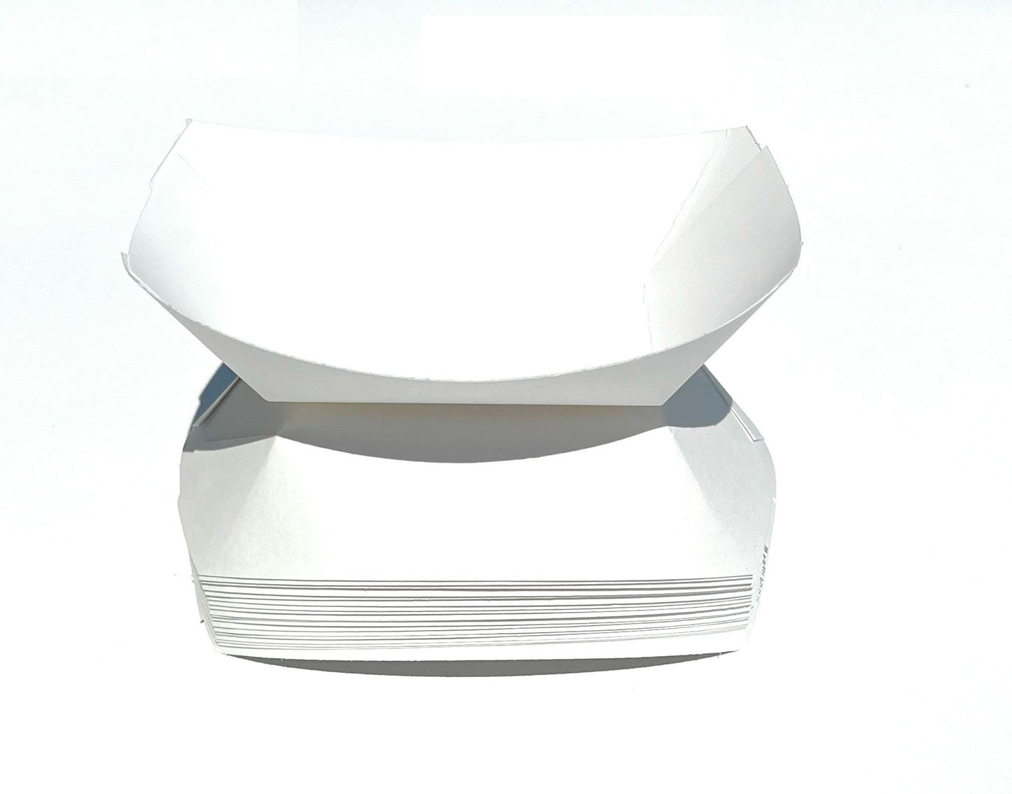 Mr Miracle Paper 1/2 Pound Food Tray. Disposable, Recyclable and Fully Biodegradable. Made in USA