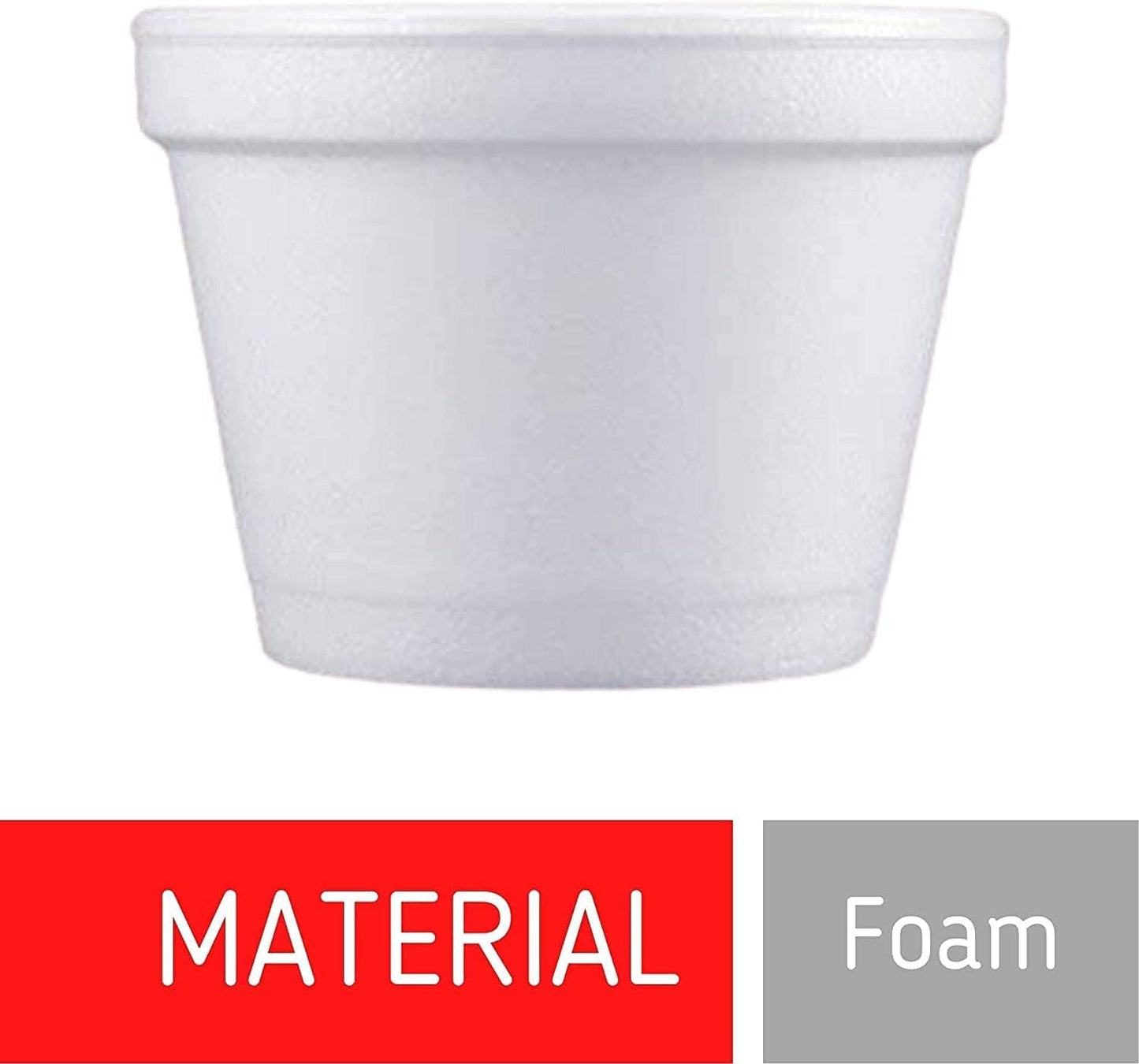 Foam Bowl with Lid for Hot and Cold Foods – 8 Ounce Disposable Soup Container with Vented Lid, Great for Ice Cream, Yogurt, Soup, Takeout [100 pack]