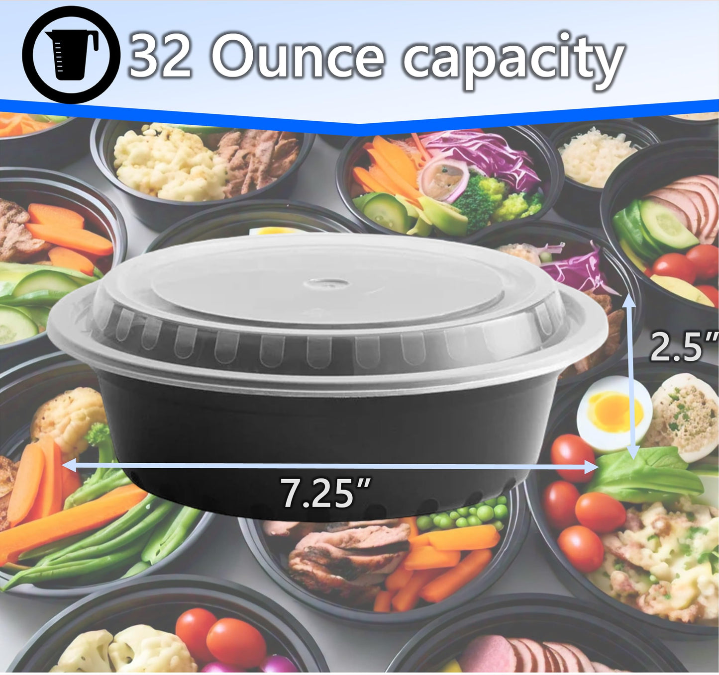 Mr Miracle Clear Plastic Takeout Containers - Durable and Sturdy Clamshell Food Boxes for To-Go and Storage Disposable Clam Shell Containers, Bulk Pack - Easy Open Hinge Design