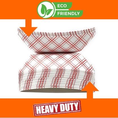 Mr Miracle Paper 1/2 Pound Food Tray. Disposable, Recyclable and Fully Biodegradable. Made in USA