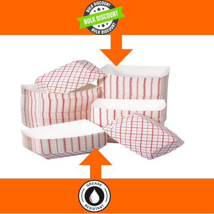 Kraft Paper Food Tray. 3 Pound Size. Disposable, Recyclable and Fully Biodegradable. Made in USA