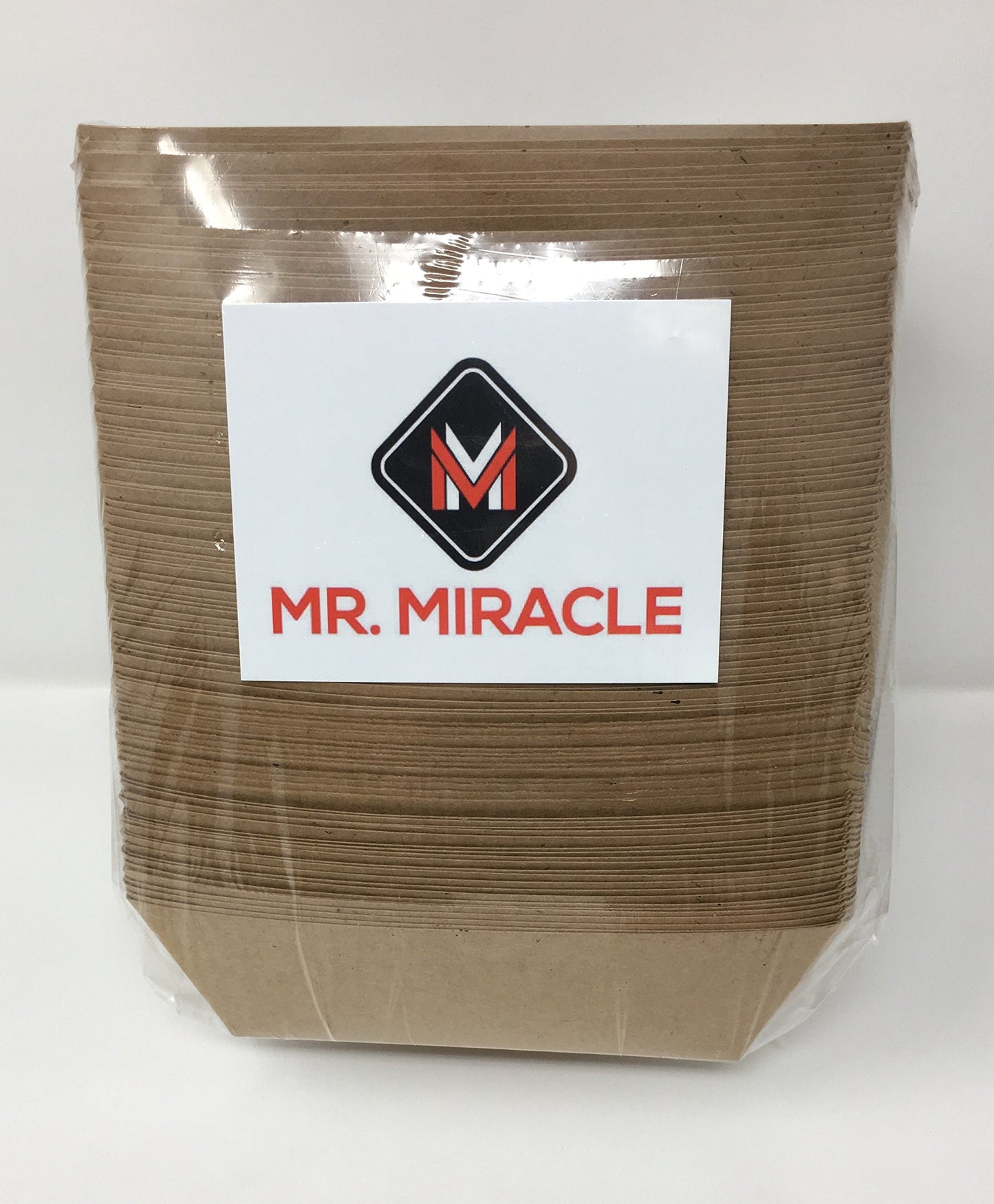 Mr Miracle Kraft Paper Food Tray. 2 Pound Size. Disposable, Recyclable and Fully Biodegradable. Made in USA