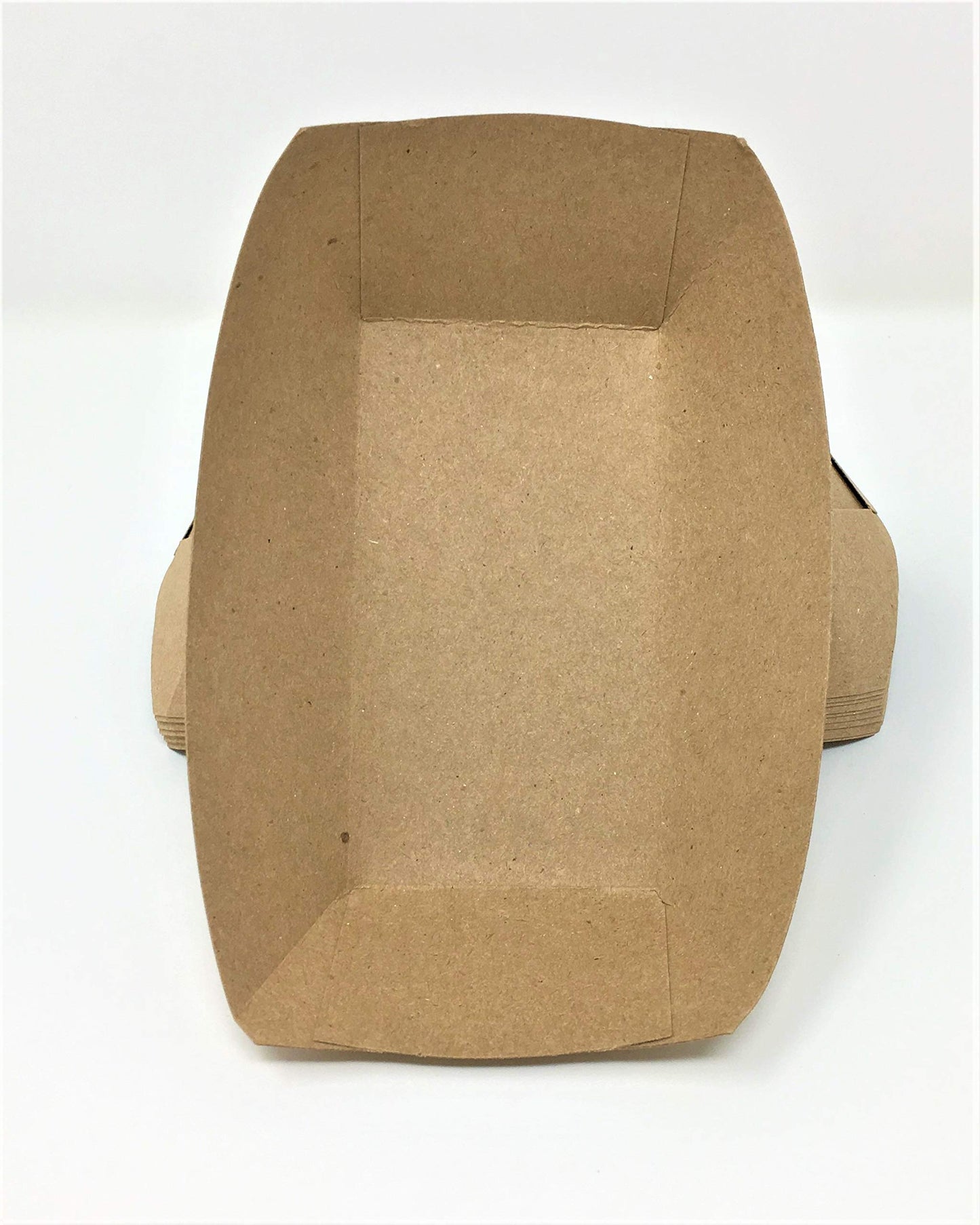 Mr Miracle Kraft Paper Food Tray. 5-Pound Size. Disposable, Recyclable and Fully Biodegradable. Made in USA