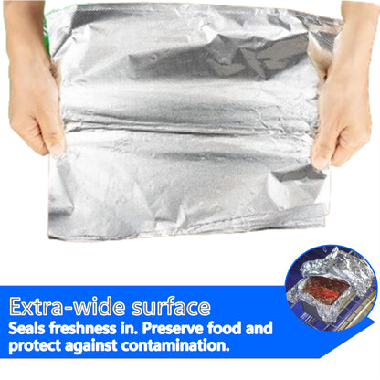 Box of Pre-Cut Aluminum Foil Sheets - Wide and Heat-Tolerant Deli Foil Sheets, 100% Aluminum, Ideal for Food Wrapping, Grilling & Freezing, Convenient Dispenser