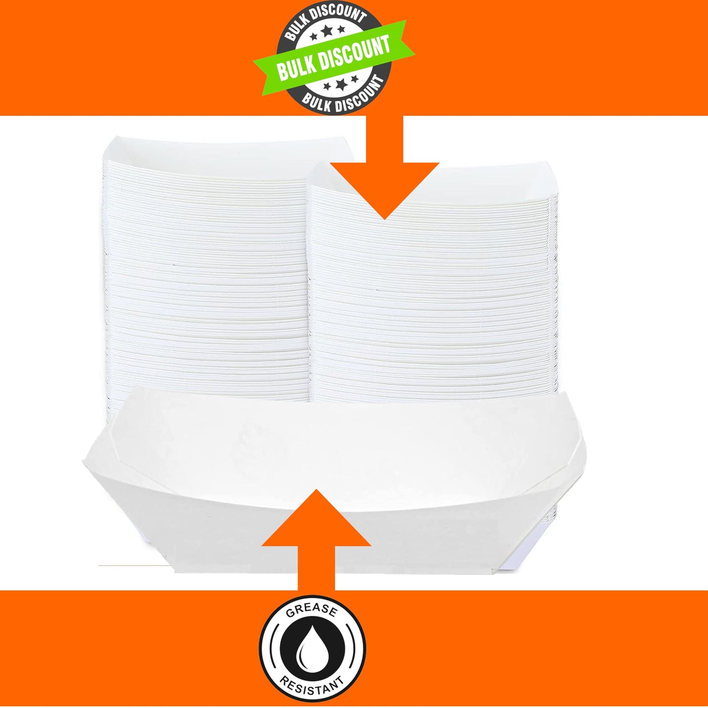 Mr. Miracle White and Red Paper Food Tray. 2.5-Pound Size