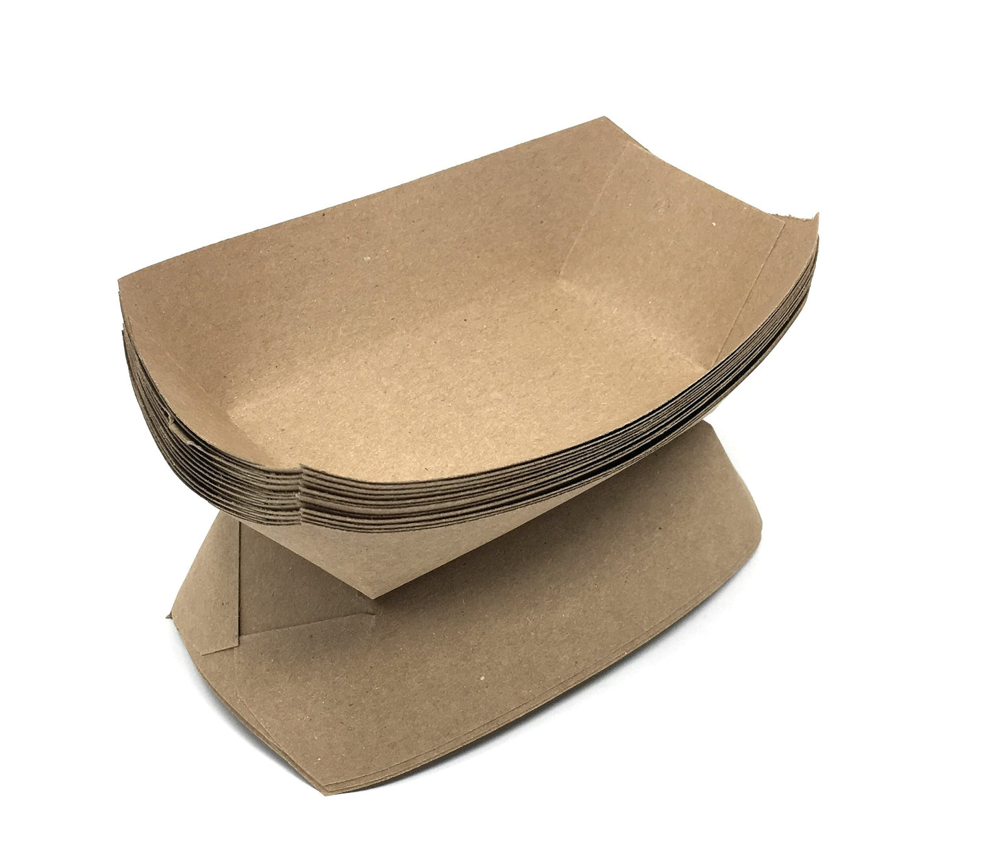Mr Miracle Paper 1/2 Pound Food Tray. Disposable, Recyclable and Fully Biodegradable. Made in USA