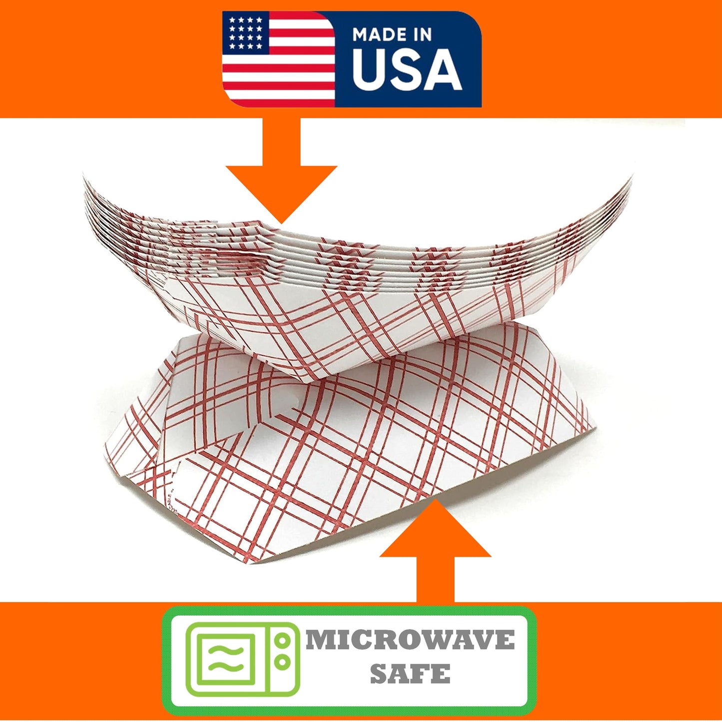 Mr Miracle Kraft Paper Food Tray. 5-Pound Size. Disposable, Recyclable and Fully Biodegradable. Made in USA