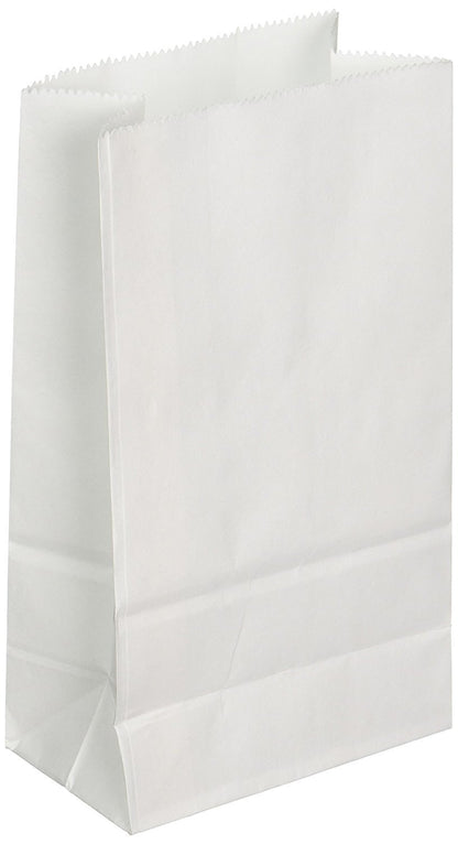 6LB White Paper Lunch Bags - Pack of 200 Durable, Recyclable, and Biodegradable Snack Bags for Food Storage - Great for Lunch, Crafts, Concessions, Cafes, and Delis