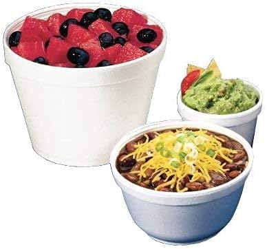 Mr Miracle 8 Ounce Foam Cup with Vented Lid in White. Hot and Cold Foods. For Ice Cream, Yogurt, Soup, Takeout, Carryout. Model MM-8SJ20/20JL