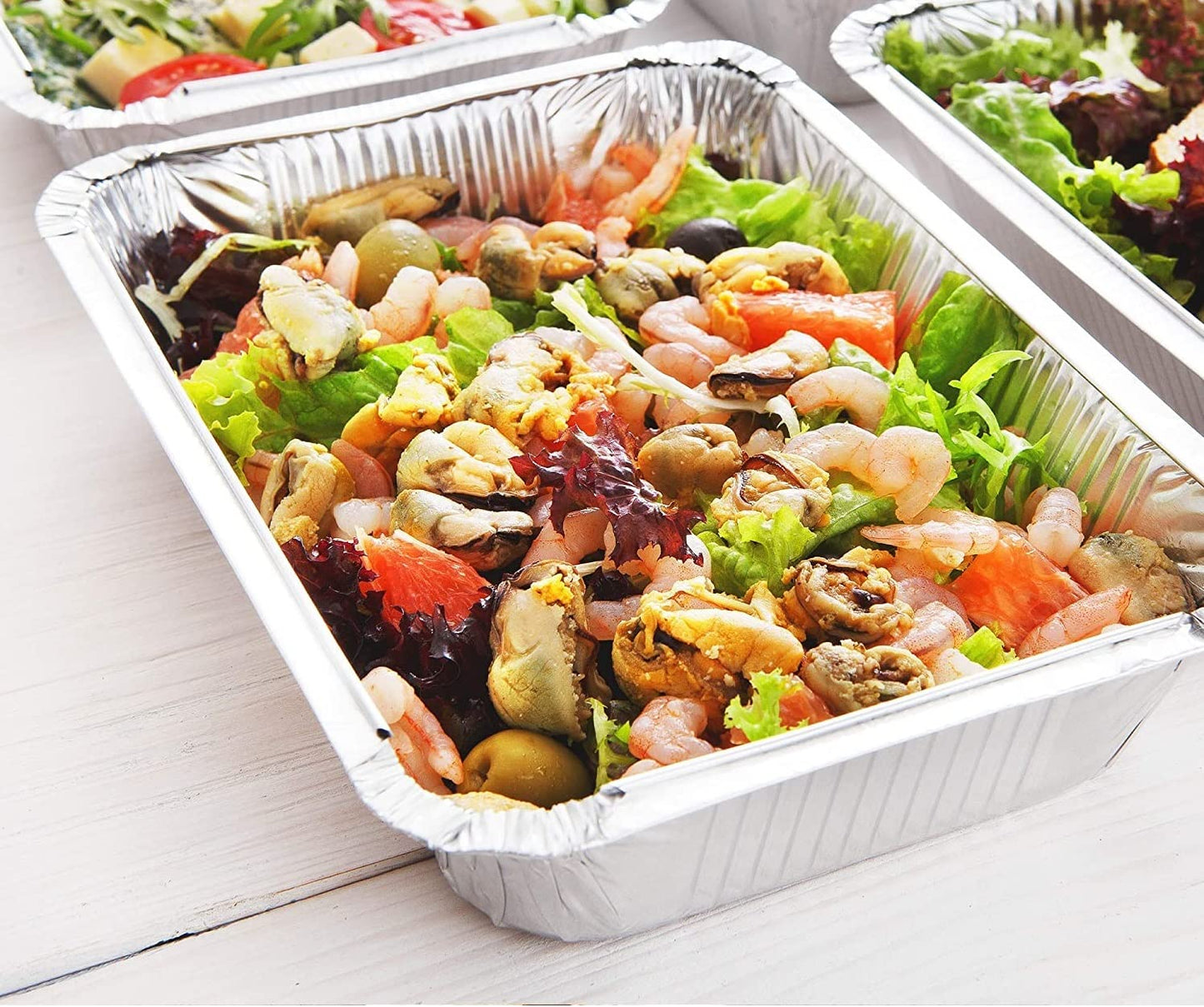 Mr Miracle Foil Pans. Pack 25. Disposable. Ideal for Baking, Cakes, To-Go Takeout. Freezer Safe