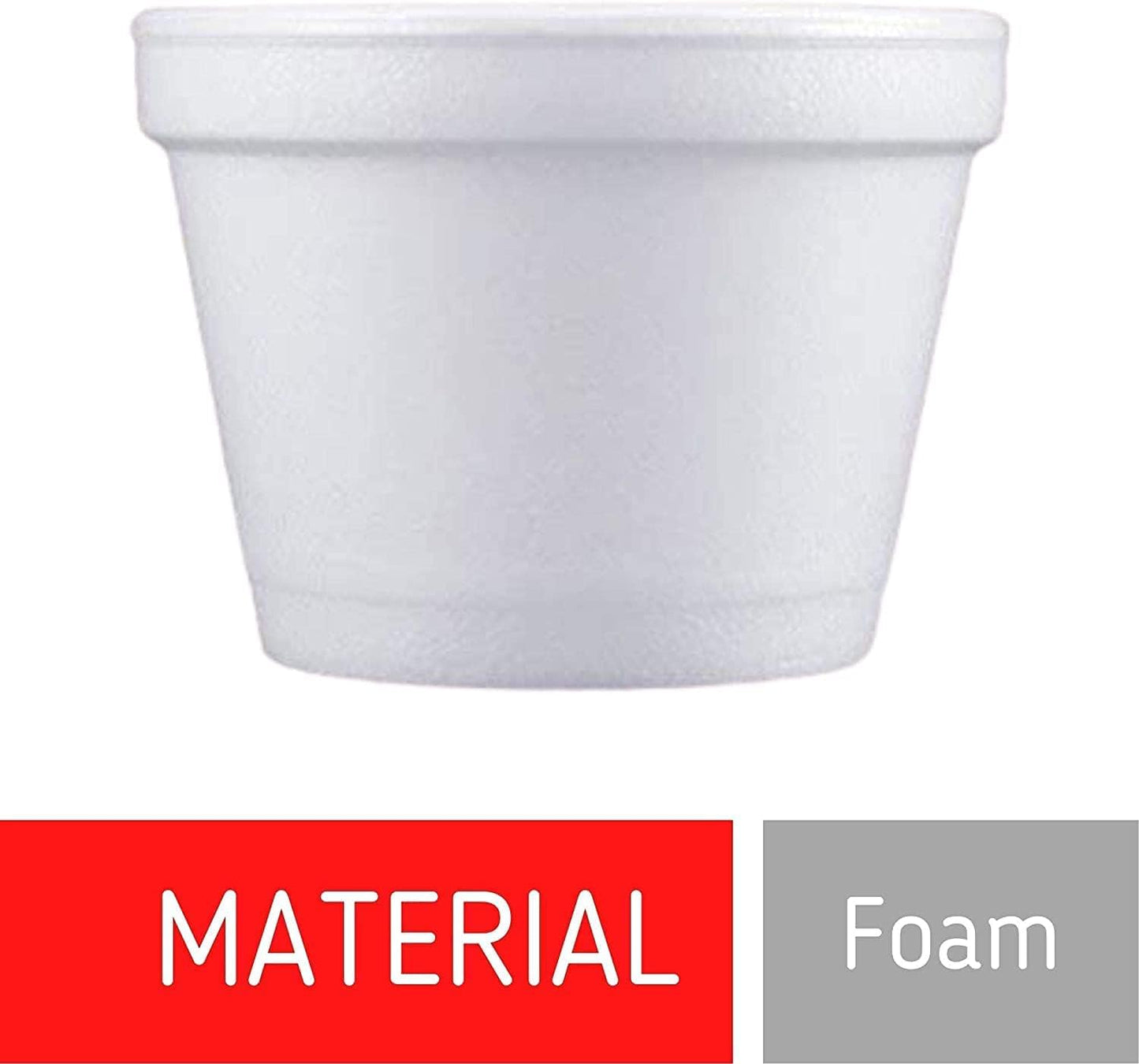 Mr Miracle 8 Ounce Foam Cup with Vented Lid in White. Hot and Cold Foods. For Ice Cream, Yogurt, Soup, Takeout, Carryout. Model MM-8SJ20/20JL