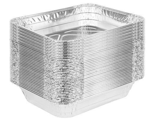 Mr Miracle Foil Pans. Pack 25. Disposable. Ideal for Baking, Cakes, To-Go Takeout. Freezer Safe