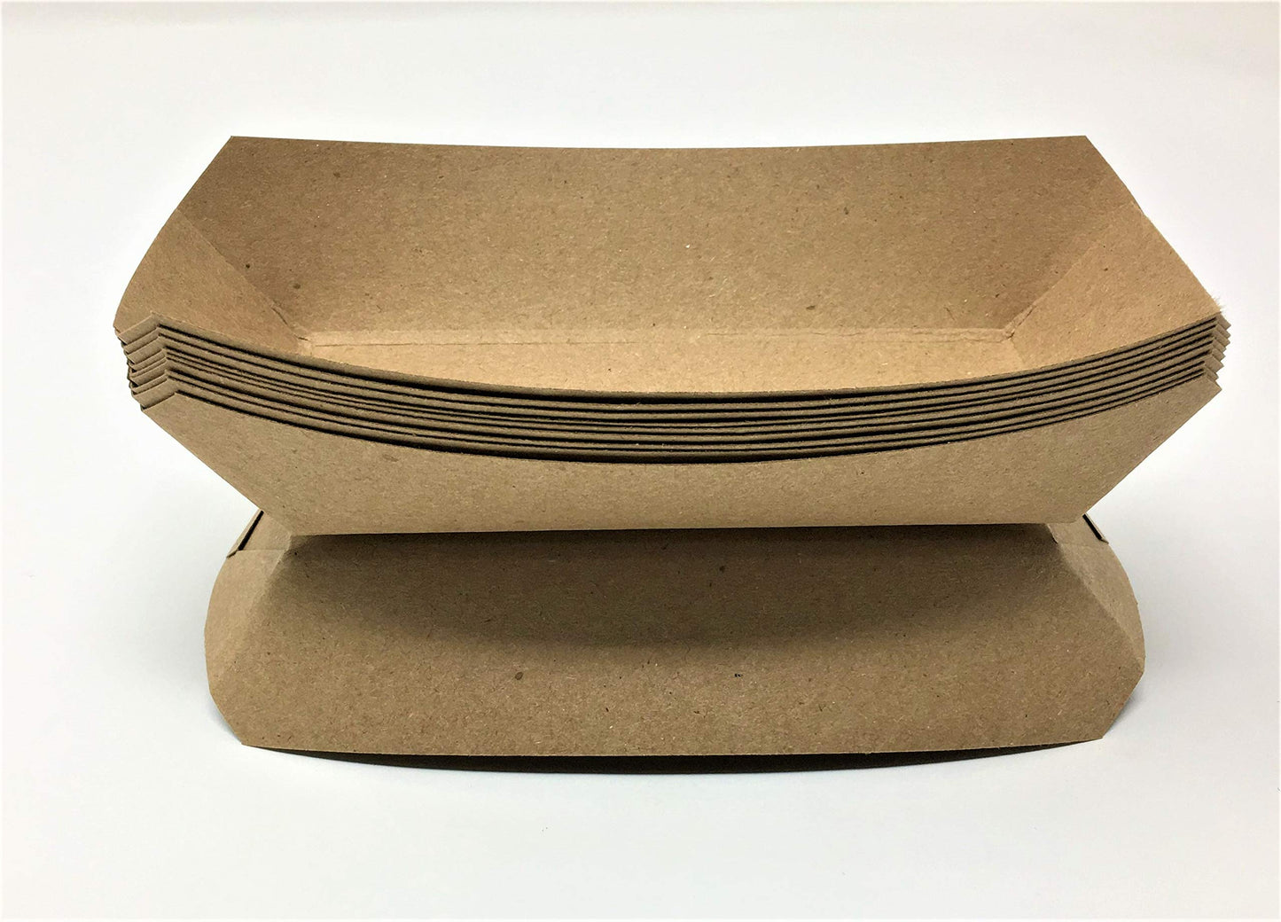 Mr Miracle Kraft Paper Food Tray. 2 Pound Size. Disposable, Recyclable and Fully Biodegradable. Made in USA