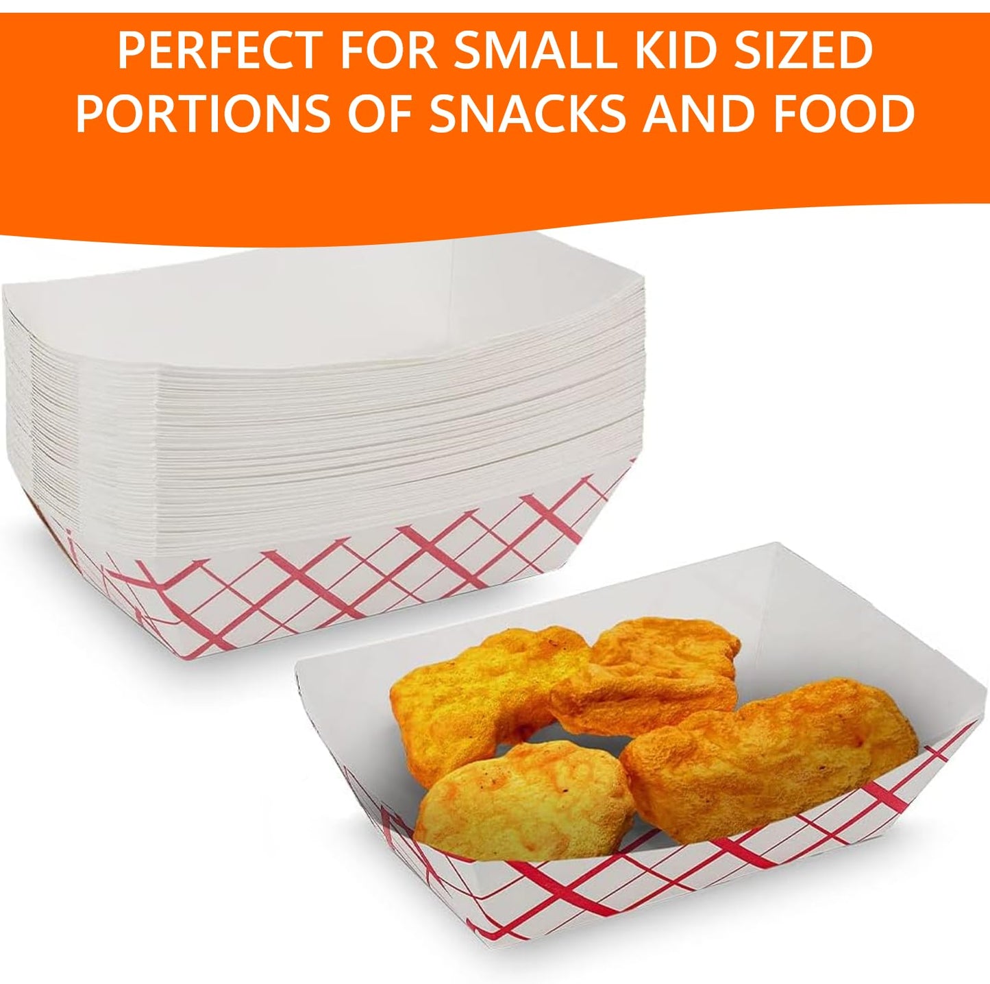 Mr Miracle Paper 1/2 Pound Food Tray. Disposable, Recyclable and Fully Biodegradable. Made in USA