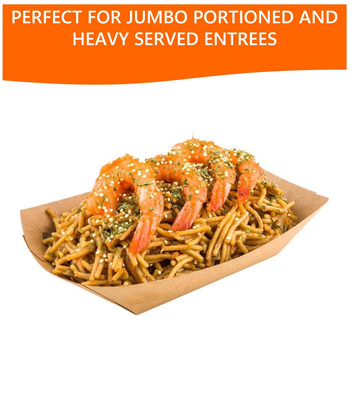 Mr Miracle Kraft Paper Food Tray. 5-Pound Size. Disposable, Recyclable and Fully Biodegradable. Made in USA