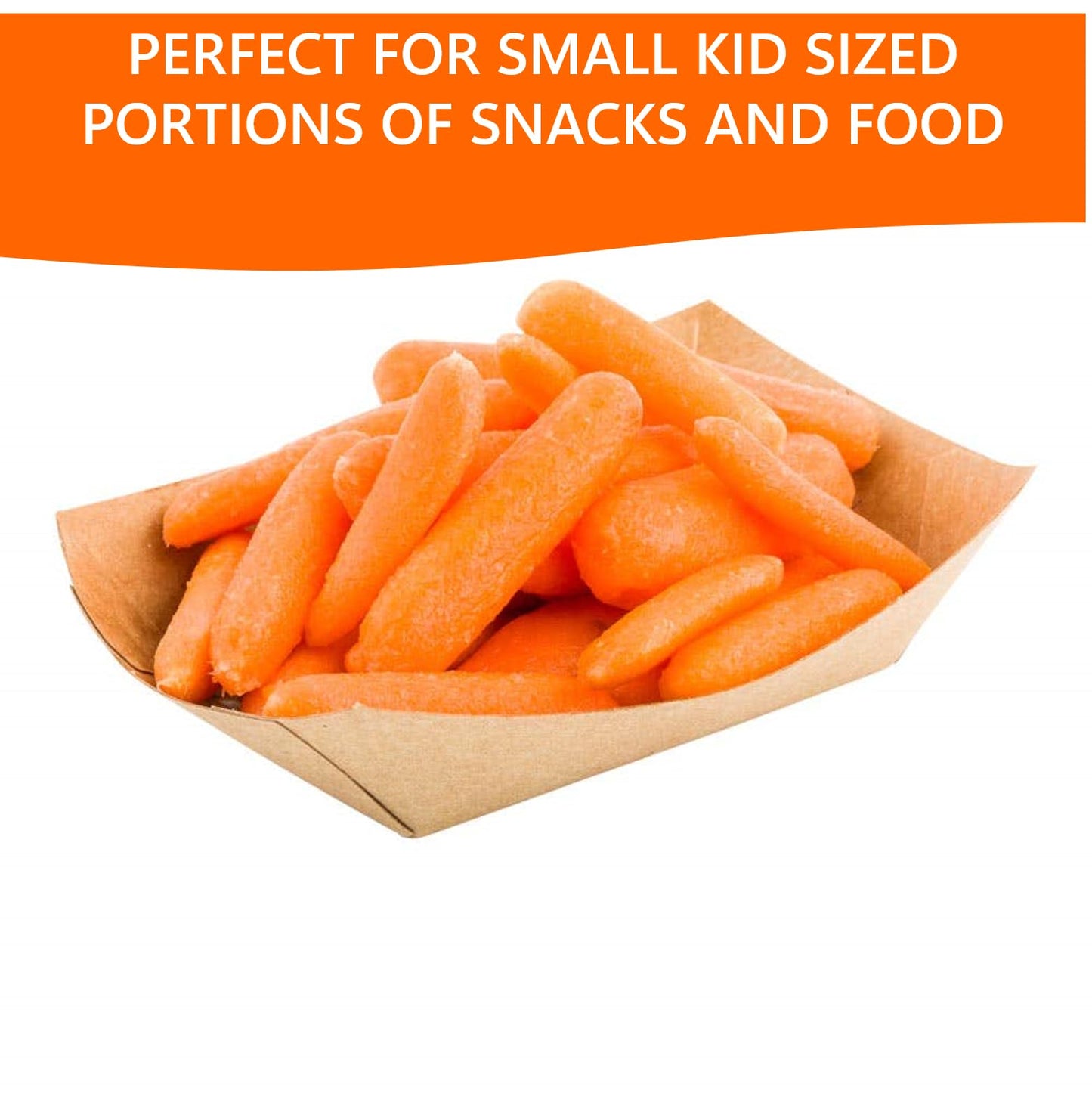 Mr Miracle Paper 1/2 Pound Food Tray. Disposable, Recyclable and Fully Biodegradable. Made in USA