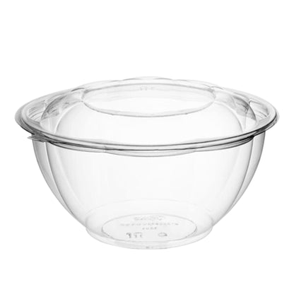 Clear Plastic Salad Bowls with Snap-On Lids(50 Pack)-Airtight Disposable Salad Containers for Lunch, Meal Prep & Parties- Ideal as Disposable Salad Bowls with Lids & Plastic Salad Bowl with Lid
