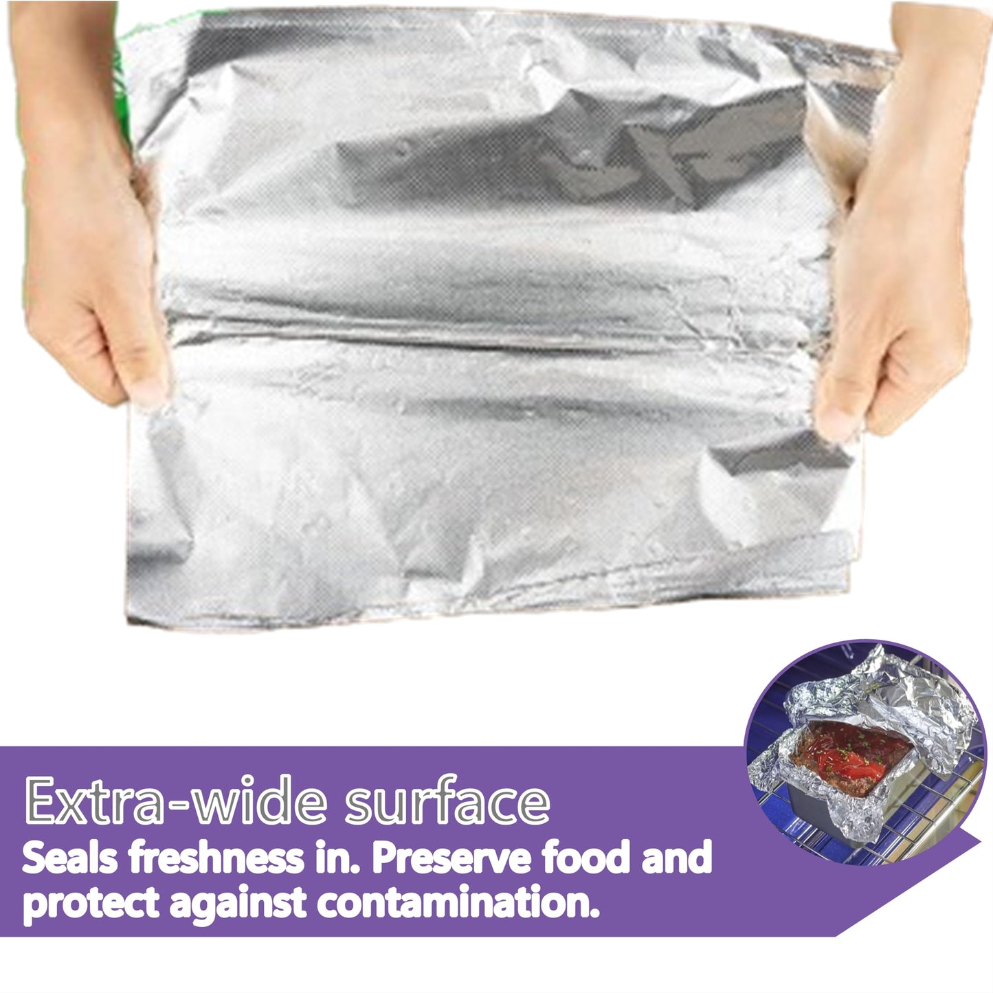 Box of Pre-Cut Aluminum Foil Sheets - Wide and Heat-Tolerant Deli Foil Sheets, 100% Aluminum, Ideal for Food Wrapping, Grilling & Freezing, Convenient Dispenser