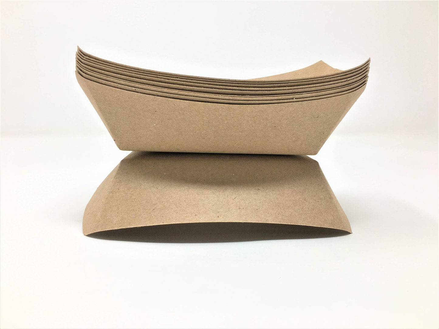 Mr Miracle Kraft Paper Food Tray. 1/4 - Pound Size. Disposable, Recyclable and Fully Biodegradable. Made in USA
