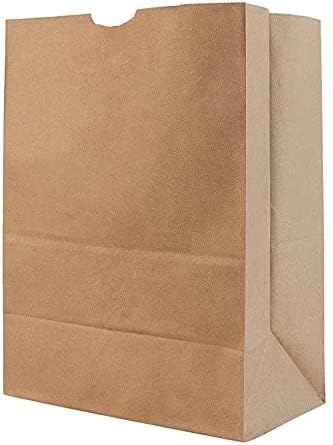 57 Lb Large Kraft Paper Grocery Bags with Handles - 12 x 17 x 7 - Durable, Reusable & Eco-Friendly Shopping Bags, Brown Kraft Take-Out Bags for Retail, To-Go, Any Occasion