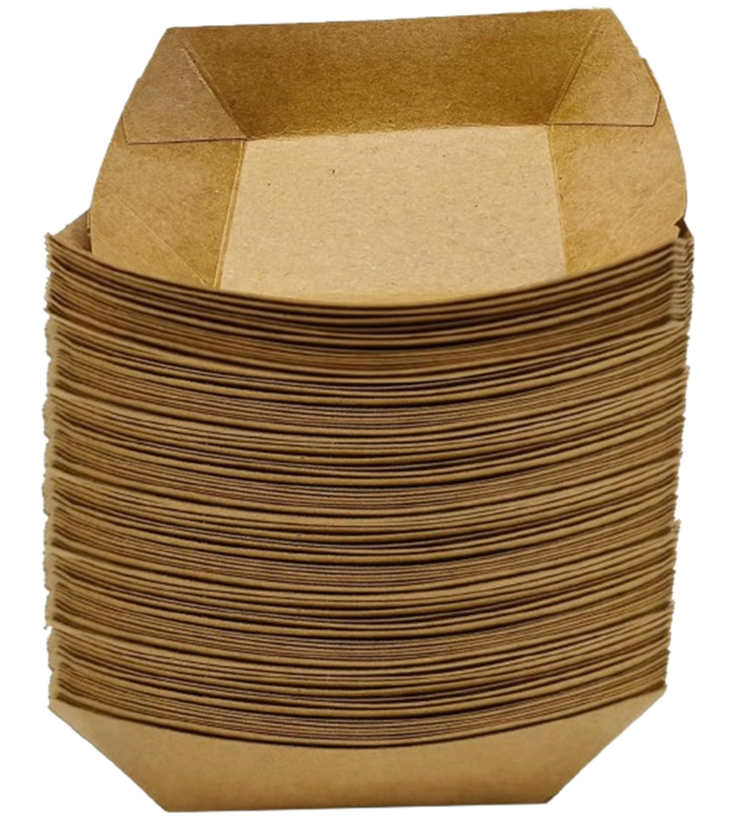 Mr Miracle Paper 1/2 Pound Food Tray. Disposable, Recyclable and Fully Biodegradable. Made in USA