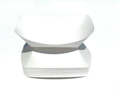 Mr Miracle Paper 1/2 Pound Food Tray. Disposable, Recyclable and Fully Biodegradable. Made in USA