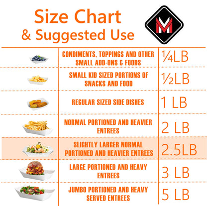 Mr. Miracle White and Red Paper Food Tray. 2.5-Pound Size