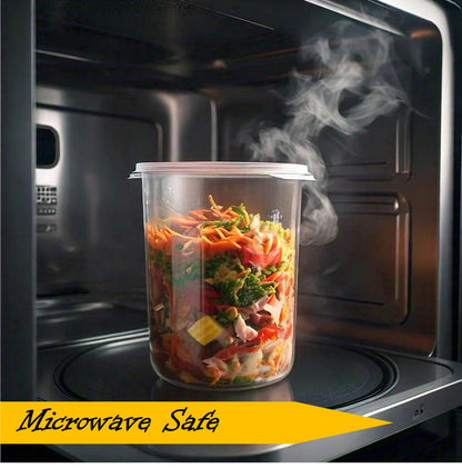 Mr. Miracle 16 Oz Food and Multi-Purpose Plastic Deli Containers with Matching Lids. Sealable. Non-Leaking. Microwavable, Freezer and Dishwasher Safe