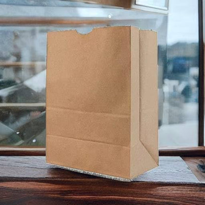 57 Lb Large Kraft Paper Grocery Bags with Handles - 12 x 17 x 7 - Durable, Reusable & Eco-Friendly Shopping Bags, Brown Kraft Take-Out Bags for Retail, To-Go, Any Occasion