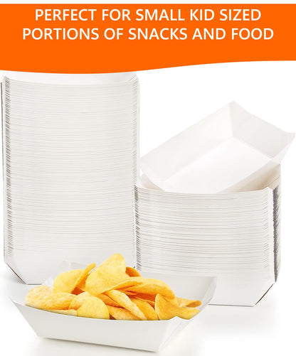 Mr Miracle Paper 1/2 Pound Food Tray. Disposable, Recyclable and Fully Biodegradable. Made in USA