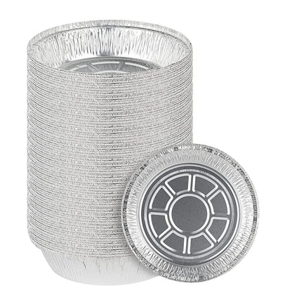 Mr Miracle Disposable Round Aluminum Foil Pans. Pack Of 50. Cakes, Breads, BBQ/Food Prep