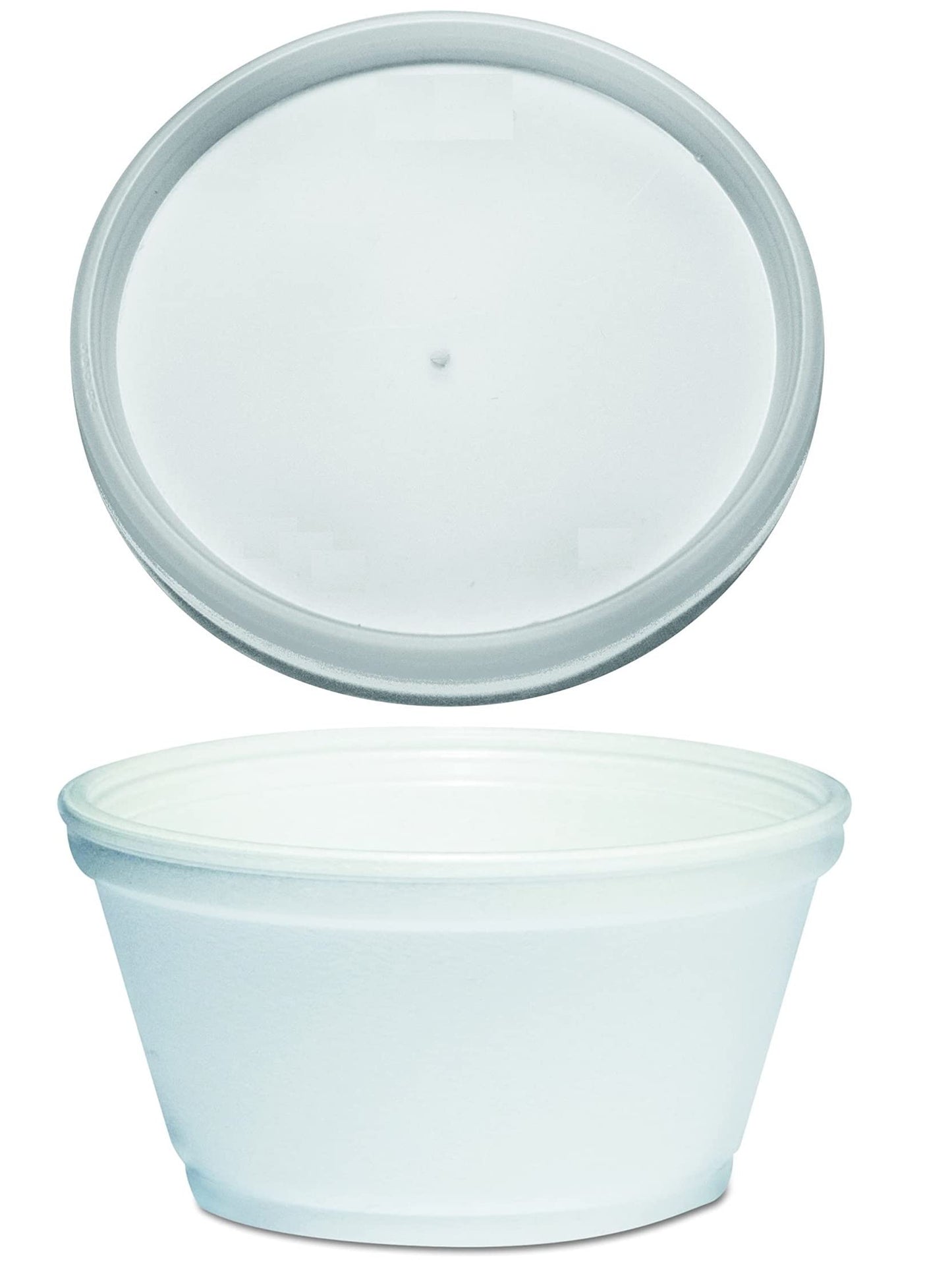 Mr Miracle 8 Ounce Foam Cup with Vented Lid in White. Hot and Cold Foods. For Ice Cream, Yogurt, Soup, Takeout, Carryout. Model MM-8SJ20/20JL