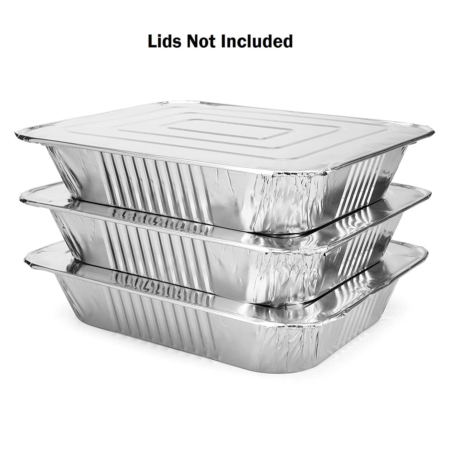 Mr Miracle Foil Pans. Pack 25. Disposable. Ideal for Baking, Cakes, To-Go Takeout. Freezer Safe